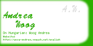 andrea woog business card